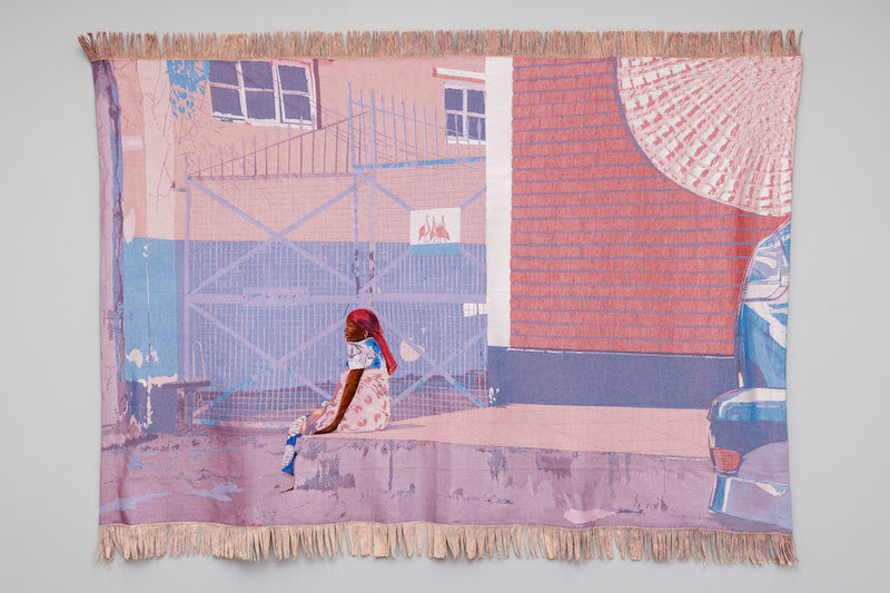 Malaika Temba_Sweet Disposition, 2023_Tissage Jacquard peint_122x183cm_repro ©Romain Darnaud