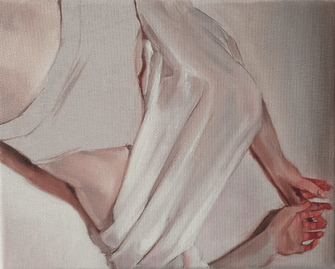 Lara Bloy, Sans titre II, 2022. Huile sur toile, 30 x 24 cm Courtesy artiste et H Gallery Paris. Photo Aurélien Mole