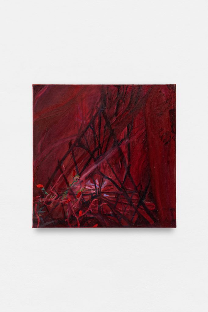 Sequoia Scavullo, The Secret's Secret, 2023, oil on canvas, 30 x 30 cm, unique