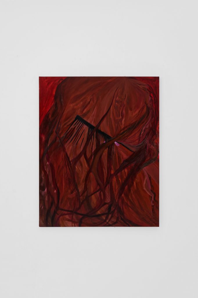 Sequoia Scavullo, Sifting, 2022-2023, oil on canvas, 160 x 130 cm, unique
