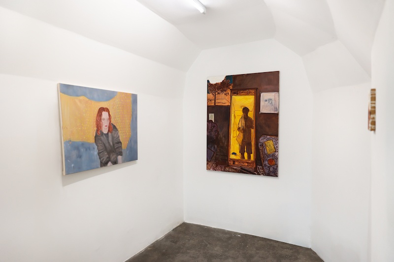 "My Other Self" avec Samuel Aiwerioghene, Victor Puš-Perchaud et Lea Simhony. Galerie Mathilde Le Coz, Paris – Photo : Louise Conesa.