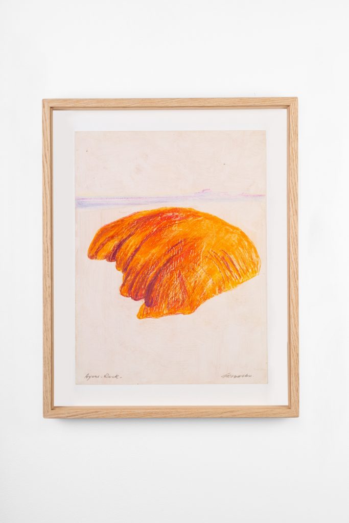Ezio Gribaudo, Ayers Rock, Australia, 1984, pencil and pastel on paper, 38.4cm (framed), 31 x 23.5 cm (unframed), unique © Margot Montigny
