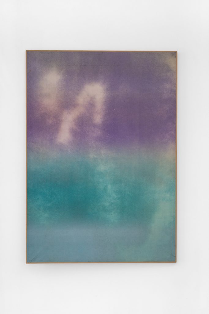 Ezio Gribaudo, Cieli, 1975, paper mounted on canvas, 124 x 89 cm, unique © Margot Montigny