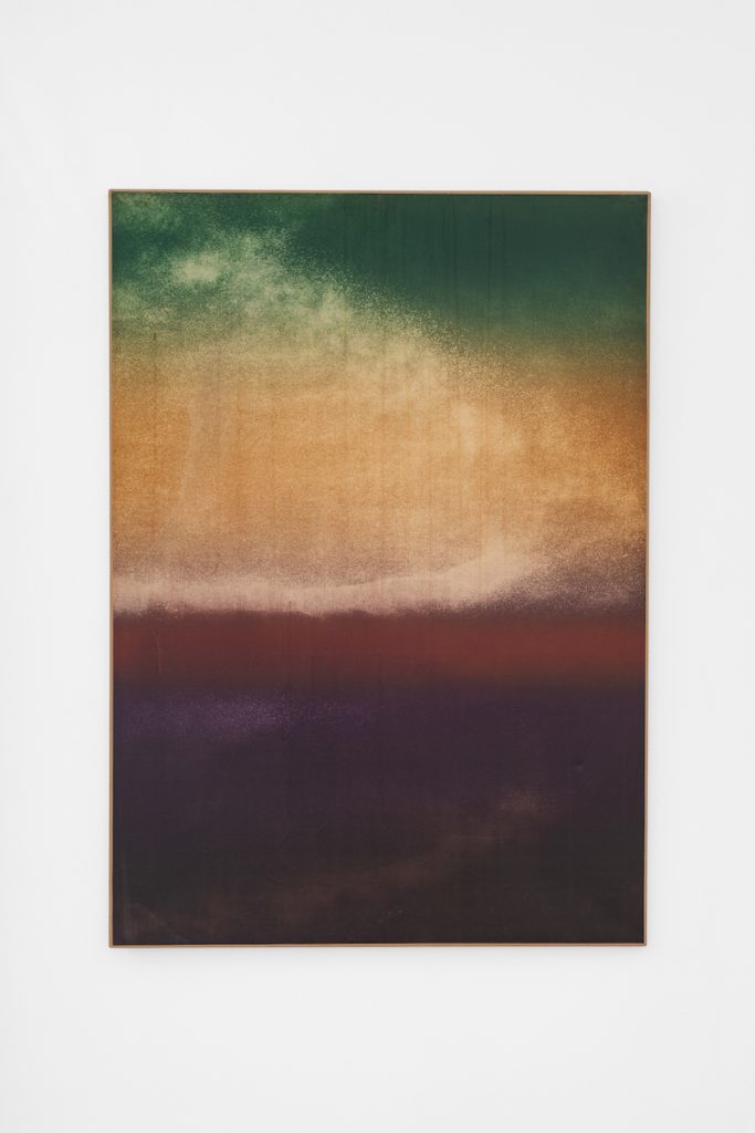 Ezio Gribaudo, Cieli, 1975, paper mounted on canvas, 124 x 88.5 cm, unique © Margot Montigny