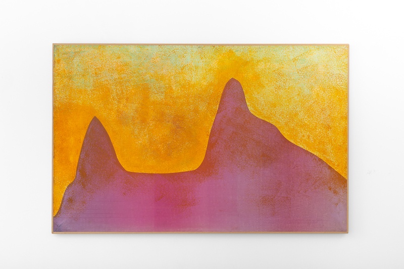 Ezio Gribaudo, Atlante, 1977, paper mounted on canvas, 96 x 150 cm, unique © Margot Montigny