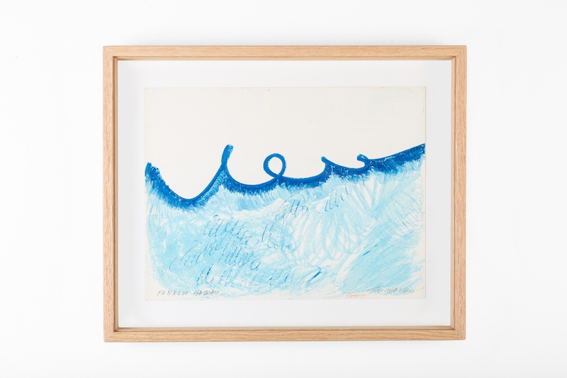Ezio Gribaudo, Punaluu, Hawaii, 1983, pastel on paper, 28 x 34.2 cm (framed), 20.5 x 27 cm (unframed), unique © Margot Montigny
