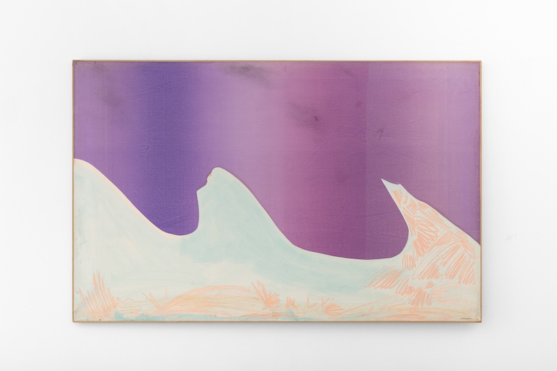 Ezio Gribaudo, Atlante, 1977, paper mounted on canvas, 96 x 150 cm, unique © Margot Montigny