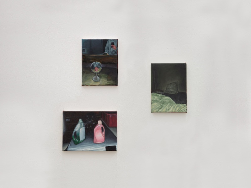 Noah Henry Cabello, Miroirs, 18 x 14 cm, huile sur toile, 2023. Noah Henry Cabello, Lit, 18 x 13 cm, huile sur toile, 2023.
Noah Henry Cabello, Minouche, 16 x 22 cm, huile sur toile, 2023.